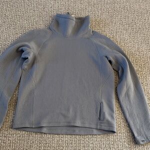 Lululemon Mock Neck Grey Waffle Sweater Top Size 6